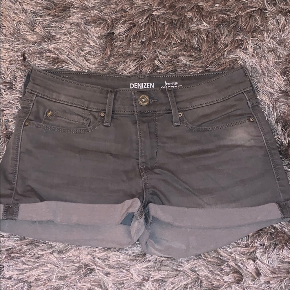 Gray Denim Shorts